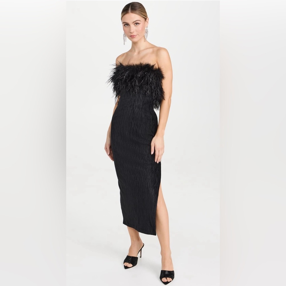 Saylor feather dress XS EUC